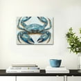 thumbnail image 5 of FCXZI Blue Crab Canvas Print Wall Art Decor for Home Bathroom Ready To Hang Room Decor 20x16in, 5 of 6