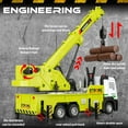 thumbnail image 6 of Sioweci Crane Truck Toy with Movable Joints Sound Light Realistic Toddlers Alloy Construction Vehicle Engineering Truck Model Kids Boys Birthday Gift Sets, 6 of 11