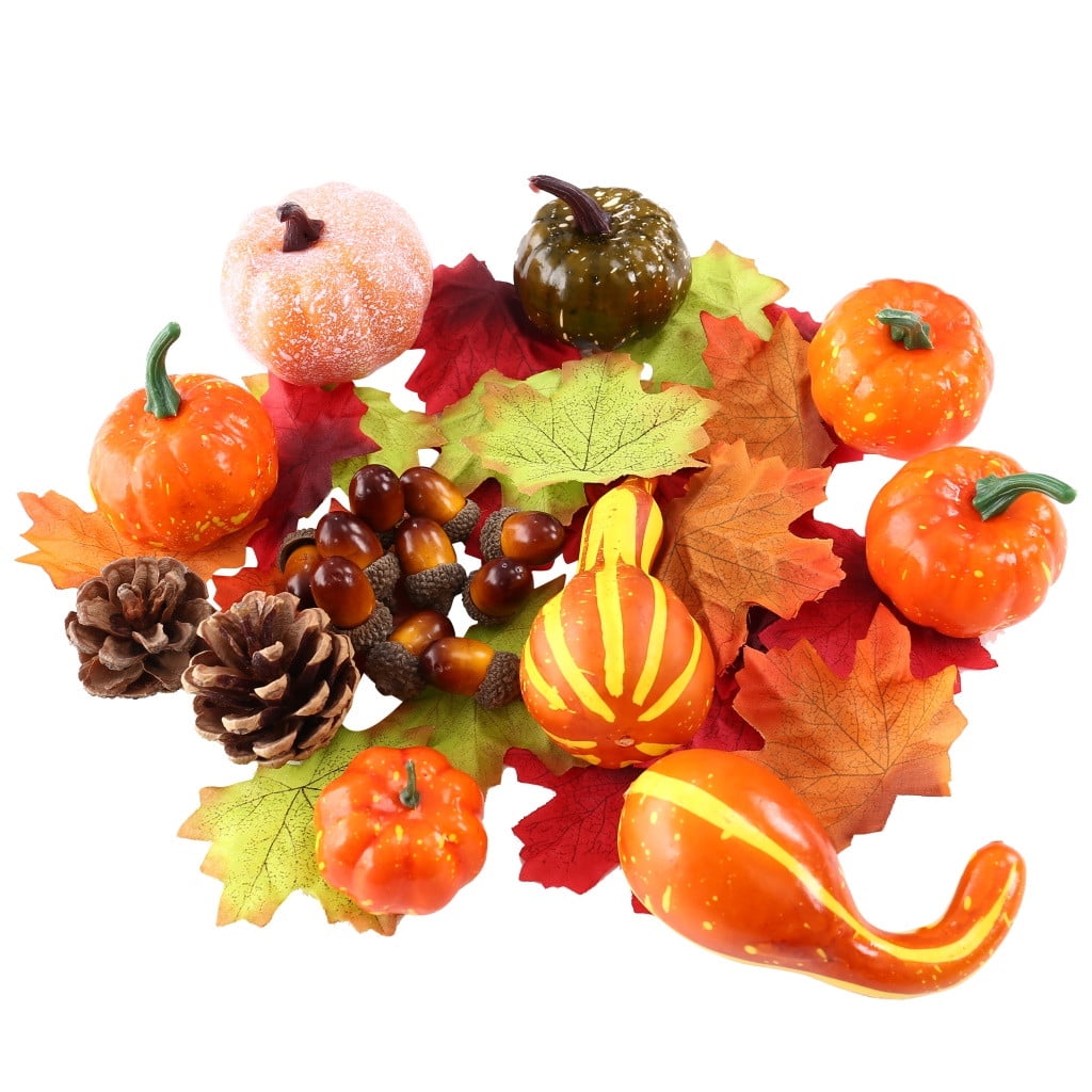 Halloween Decor Small Pumpkins Artificial Fake Vegetables Halloween Decorations 50Pcshalloween Home Decor Multicolor