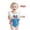 Z-02Blue, variant on Ruyang Baby Girl 4th of July Romper for Baby Girl Star Striped Crewneck Bodysuit Short Sleeve Summer Casual Patriotic Onesie Romper