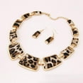 thumbnail image 4 of Eosunjian 1 Set Statement Necklace Exaggerated Big Luxury Elegant Retro Leopard Women Hook Earrings Kit Fashion Jewelry Leopard, 4 of 10