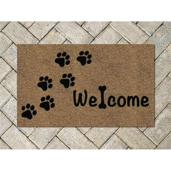 Americo 77FLDWL830 Dog Welcome Printed Mat, Koko-Flocked - 8 x 30 in.