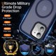 thumbnail image 4 of Funda magnética resistente para iPhone 12/iPhone 12 Pro [Compatible con Magsafe] [Protección contra caídas de grado militar] Funda protectora translúcida, delgada y a prueba de golpes para iPhone, 4 of 8