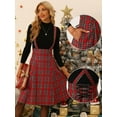 thumbnail image 2 of DARING DIVA Women's Tartan Pinafore Plaid Midi Suspender Skirt XS Red, 2 of 6