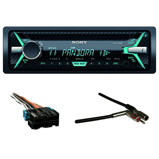 Sony CDXG3100UP Single DIN Car Stereo Receiver (Black) with Metra 70