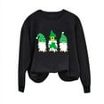 thumbnail image 4 of Up to 65 off!Lolmot St Patricks Day Sweatshirt Womens Fleece Lined Long Sleeve Tops Cute Gnomes Shamrock Printed Shirt Crewneck Sweatshirt Irish Festival Holiday Tee Pullover Tops, 4 of 4