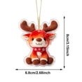 thumbnail image 3 of 2026 Christmas Home Party Decoration Christmas Flat Acrylic Ornaments Cute Mini Hanging Pendants Xmas Tree Decorations Car Interior Rearview Mirror Hanging Decor Festive Small Gift For Holiday, 3 of 7