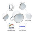thumbnail image 3 of Tazas de café MAIKESUB esmaltadas blancas de 12 onzas con borde plateado, 4 unidades, 3 of 8