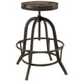 thumbnail image 1 of Hawthorne Collections Adjustable Bar Stool in Brown, 1 of 4