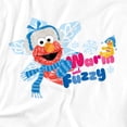 thumbnail image 2 of Sesame Street Warm And Fuzzy Holiday Elmo Women's Boxy Cropped T-Shirt Casual Graphic Tee, 2 of 2