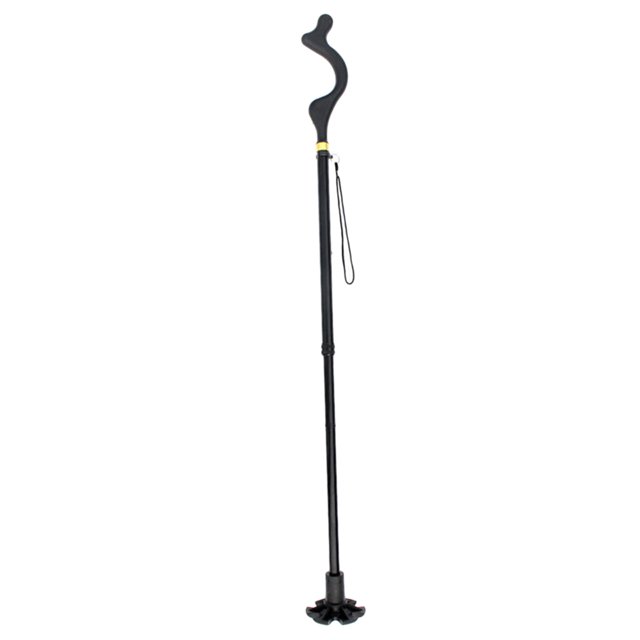 Portable Walket Stick Offset Cane with Handle for Daily Residential Folding