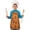 Basketball and Silhouette, variant on Basketball and Hoop Multicolor Pattern Teens Aprons, Adjustable Neck Strap, Toddler & Teens Aprons for Cooking & Baking, 19x23.6 Inches