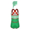 thumbnail image 2 of ZDHoor Girls Striped Candy Cane Christmas Costumes CrissCross Back Ballet Dance Gymnastics Leotard Bodysuits Green-D 14, 2 of 7