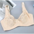 thumbnail image 4 of Aloohaidyvio Women's French Double Support Lace Wirefree Bra,Push Up Minimizer Bras for Women Plus Size 110F, 4 of 4