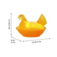 thumbnail image 3 of Leodye 1PCS Glass Chicken Shaped Candy Tray with Lid Rural Style Decorative Candy Bowl Sealed Candy Jar for Home Kitchen and Easter Decor -4.7*3.1*3.2IN, 3 of 7
