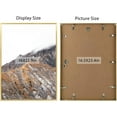 thumbnail image 5 of A2 Aluminum Frames Front Thin Metal Picture Frame for 16.5x23.4 Photos Horizontal/Vertical Wall Mount (3 Pack Gold), 5 of 8