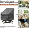 thumbnail image 2 of SUMMIT-Patio Chair Covers, 2 Pack Outdoor Swivel Lounge Chair Cover, Heavy Duty Patio Rocking Chair Covers, Patio Furniture Covers Waterproof, 30" W×34" D×38.5" H, Black, 2 of 7