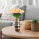 thumbnail image 5 of Uxcell 24Pcs Tulipanes Falsos Flores Artificiales, Tulipanes Artificiales de PU que Lucen Reales con Tallos, Amarillo Pálido, 5 of 6