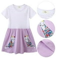 thumbnail image 4 of GYRATEDREAM 2-7 Years Toddler Girl Cotton Casual Dress Summer Short Sleeve Basic Playwear Sundress, 4 of 9