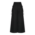 thumbnail image 4 of Maean Lightweight Summer Pants for Women Casual Low Waisted Side Tie Wide Leg Loose Trousers with Pockets, 4 of 6