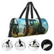 thumbnail image 3 of Balery Green Tractor Field Bolsa de Gimnasio para Mujeres y Hombres, Bolsa de Viaje Impermeable, Bolsa de Fin de Semana con Compartimento para Zapatos y Bolsillo Húmedo, 3 of 6