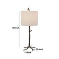thumbnail image 5 of Stem Design Body Metal Table Lamp with Golden Accents, Bronze - Saltoro Sherpi, 5 of 5