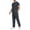 Gray, variant on Aofany Mens Scrub Set Stretch V-Neck Scrub Tops & Elastic Waistband Pants, Nurse Workwear with Multiple Pockets, Unwrinkled Scrubs for Men