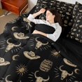 thumbnail image 5 of Manfei Tribal Skeleton Skull Twin Bedding Sets 7-Piece, Western Cowgirl Cowboy Bedding Comforter Set, Bohemian Hippie Style Reversible Sheet Sets, Super Cozy Room Decor, 5 of 8