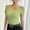Green, variant on Bovemsi 2025 Spring/Summer Solid Color Lace Slim Square Neck T-Shirt for Women, Black, S
