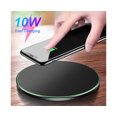 thumbnail image 3 of 1 Set Charging Pad Ultra Slim Quick Charging 10MM Induction Distance Round Multi-use Wireless Charger for Android-Black, 3 of 5