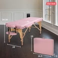 thumbnail image 6 of BestMassage Massage Table Fold Massage Bed Protable Lash Bed 28 in Wide PU Spa Bed 2 Fold Heigh Adjustable Spa Table,Pink, 6 of 7