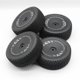 thumbnail image 3 of Reemplazo de 2 piezas de neumático de rueda trasera RC, piezas compatibles con 144011 1/14 RC Car BlackGray, BlackGray, 3 of 5