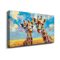 Giraffe Canvas Wall Art Giraffes Wall Decor Giraffe Canvas Art For Livingroom Bedroom Office