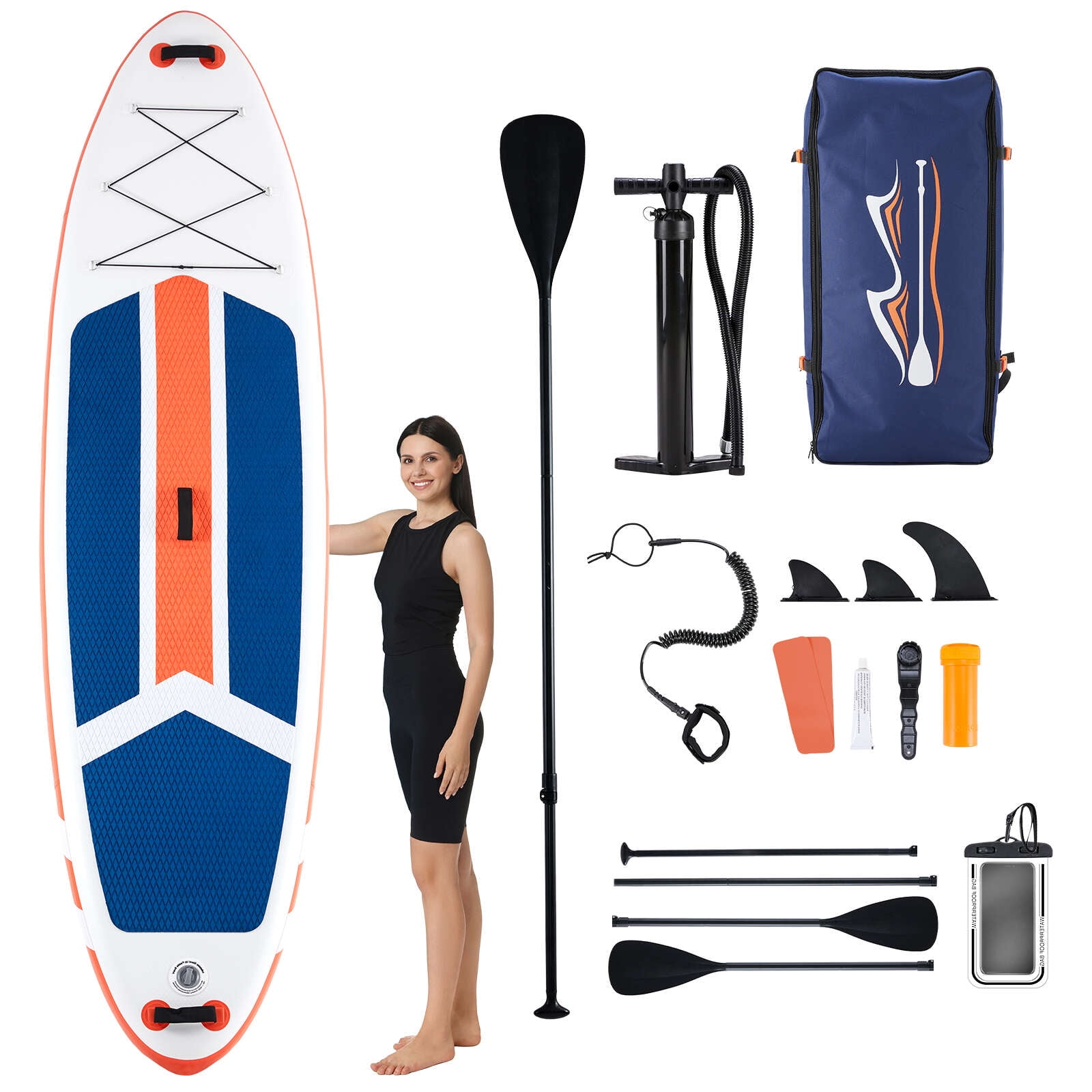 10' Inflatable Stand up Paddle Board for Adults, 6' Thick SUP with
