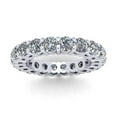 thumbnail image 2 of Natural 4.00Ct Round Cut Diamond Shared Prong Gallery Women's Anniversary Wedding Eternity Band Ring Solid 18k White Gold H SI2, 2 of 3