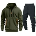 thumbnail image 3 of Track Suits 2 Piece Set for Men Hooded Sweatshirt and Sweatpants Sports Running Gym Outfits for Men, L, 3 of 3
