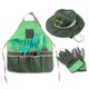 thumbnail image 2 of Vogacara Juego de herramientas de jardinería para niños, 11 piezas, delantal para plantar malezas, sombrero, bolsa de juguete Juegos de césped, 2 of 6