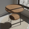 thumbnail image 2 of Zoizen 60 cm Round Solid Wood Dining Table - Compact 2-Seater Kitchen or Bistro Table, 2 of 7
