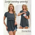 thumbnail image 2 of Women's Maternity Clothes Short Sleeve Nursing Tops Breastfeeding Shirts 3-Pack, 2 of 5