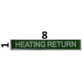 thumbnail image 3 of Four (4) Set of 5 PCS - Pipe Marking- Heating Return (Sticker, Green, 1X8)(ref-2022-4), 3 of 5