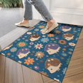 thumbnail image 4 of Cute Hedgehog Pattern with Pioneer Flower Door Rugs,Washable Non Slip Door Mats Indoor,Decorative Door Mats,Entry Mat Indoor for Entrance,Bedroom,Kitchen,Bathroom,17"x30", 4 of 6