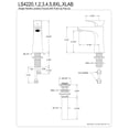 thumbnail image 5 of Kingston Brass LS4228XL Single-Handle Bathroom Faucet, Brushed Nickel, 5 of 5