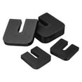 thumbnail image 4 of Uxcell Rubber Isolator Pads, U-shaped Anti-Vibration Pads 2.76" x 2.76" x 0.39" Shock Absorbing Mats, Black 8Pcs, 4 of 6