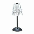 thumbnail image 2 of Abbott Trilite Lampe de Table à DEL à Abat-Jour en Cristal – Lumière Sans Fil Rechargeable de 12 Pouces en Noir, Métal et Acrylique – Accent Décoratif Moderne pour Chambre Ou Salon, 2 of 4