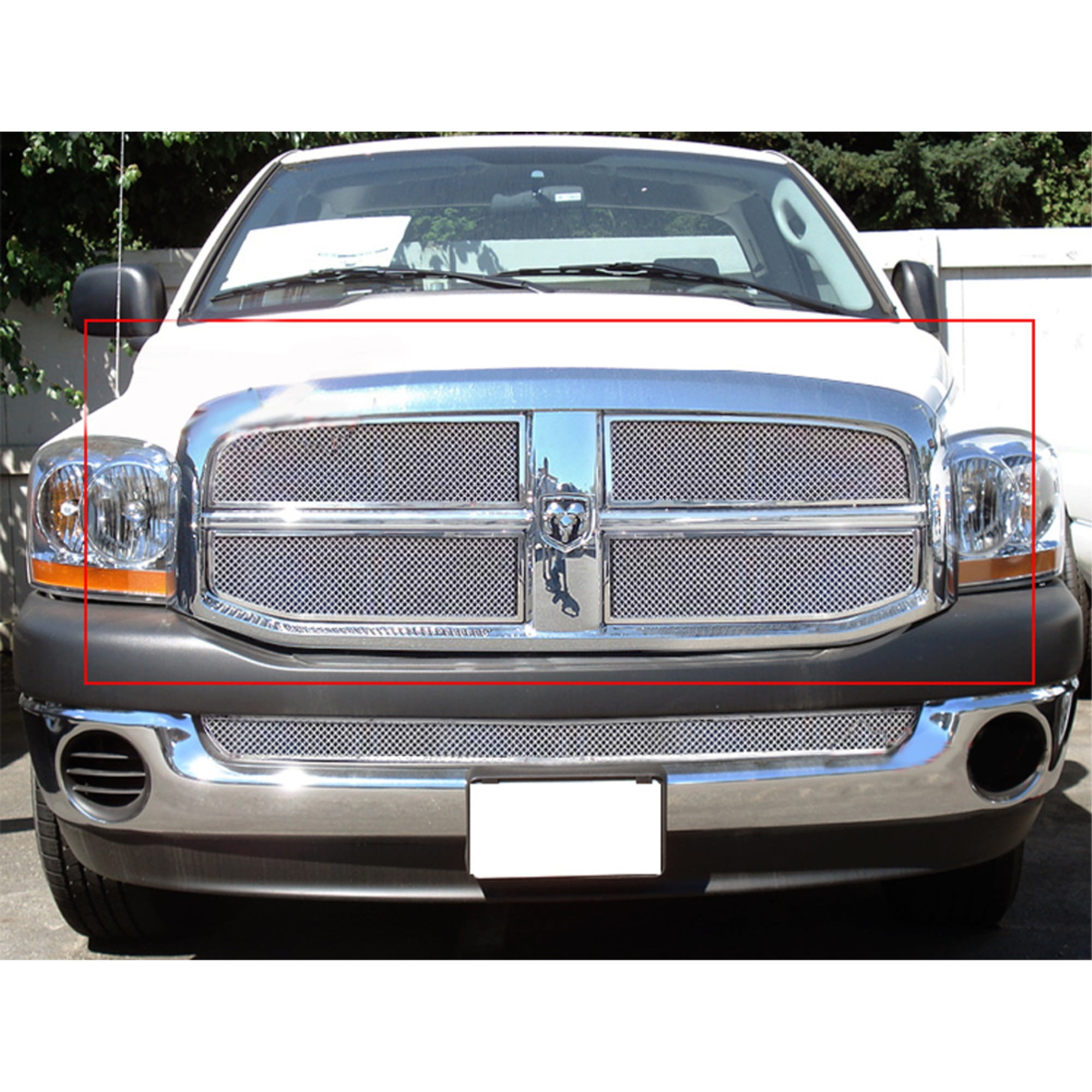 Calandra Anteriore Cromata Compatibile Con Dodge Ram 1500/2500/3500 (2006-2009) – Ricambio Aftermarket - 4