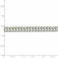 thumbnail image 2 of Sterling Silver 6.25mm Double 6 Side Sparkle-Cut Flat Link Chain Necklace - 25.8 Grams - 20 Inch, 2 of 4