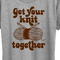 thumbnail image 3 of Instant Message - Get Your Knit Together - Women's Short Sleeve Graphic T-Shirt, 3 of 6
