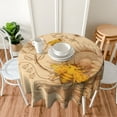thumbnail image 6 of Sunflower Tablecloth Round 60 inch Summer Flower Bee Yellow Shabby Chic Retro Floral Decorative Table Cloth with Dust-Proof Wrinkle Resistant Decor for Home Kitchen Dining Room Outdoor Patio, 6 of 6