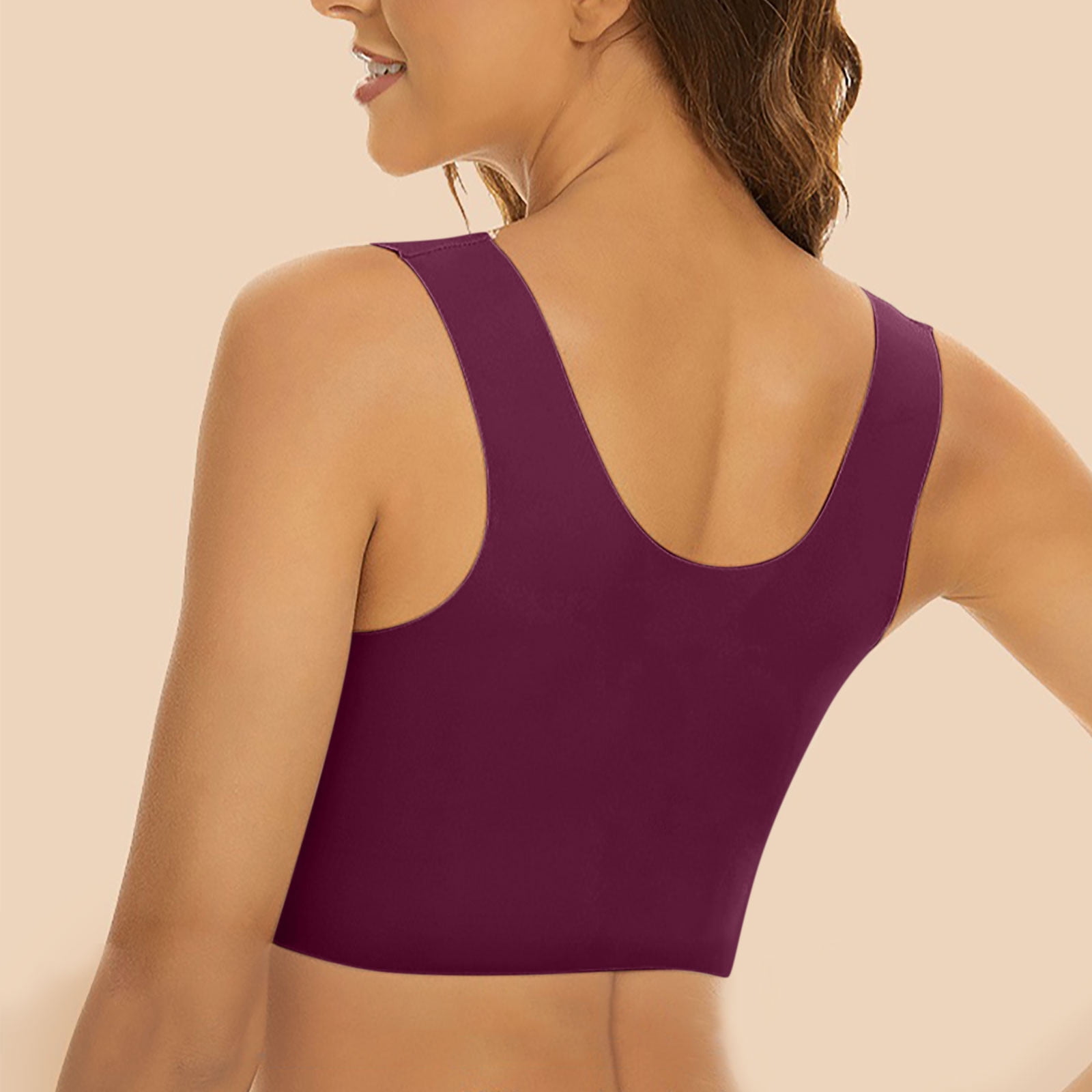 FAFWYP Women's Plus Size Comfort Strap Wireless Lace Bras for