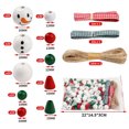 thumbnail image 3 of 190 piezas de cuentas de madera navideñas, cuentas de Noel, cuentas de madera redondas, cuentas de madera blancas, decoración navideña de madera con cuerda de cáñamo para decoración de fiestas, 3 of 5